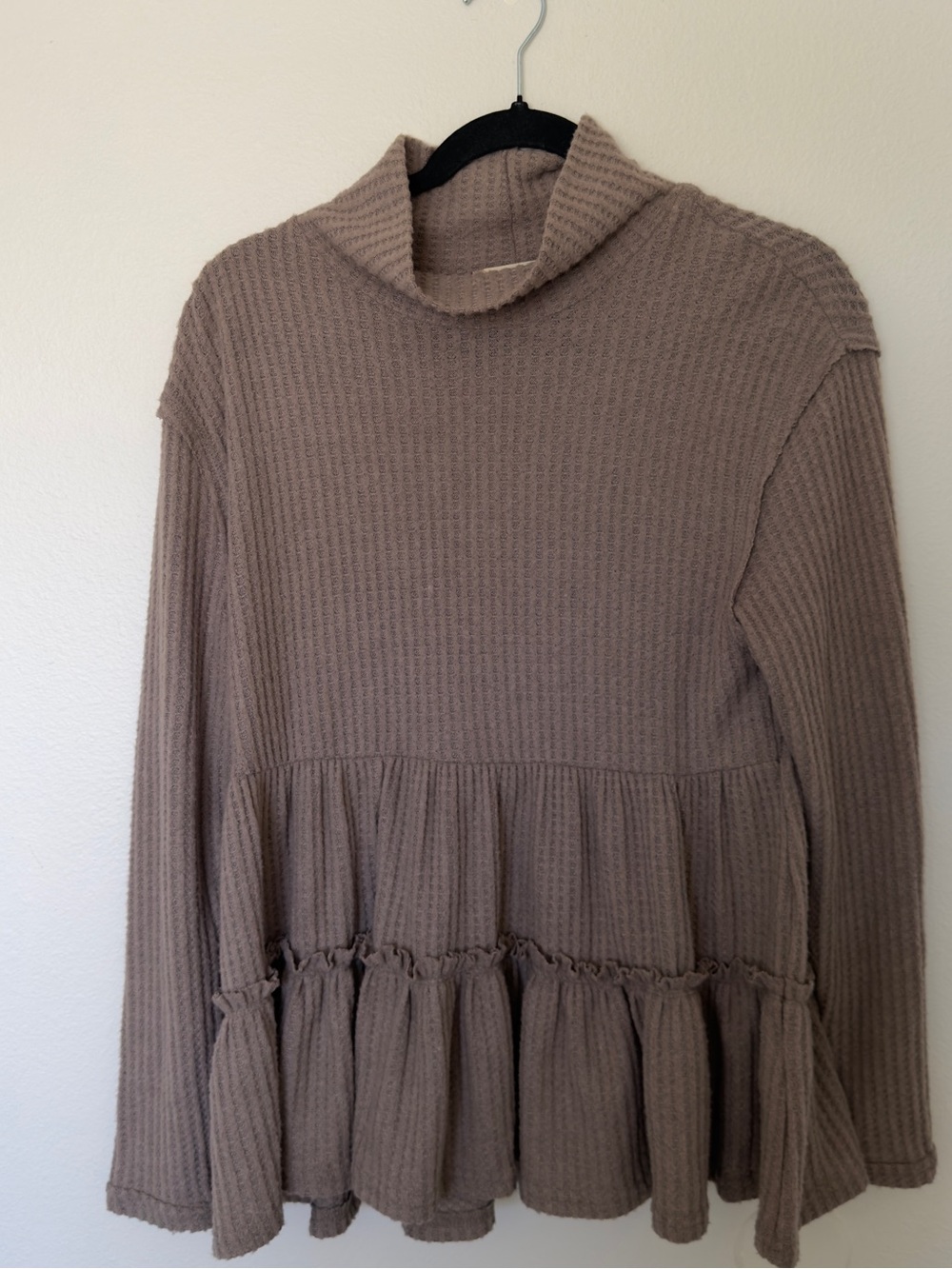 Altar'd State Taupe Waffle Knit sweater